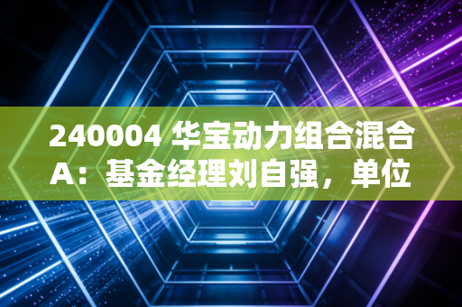 240004 华宝动力组合混合A:基金经理刘自强,单位净值2.3638