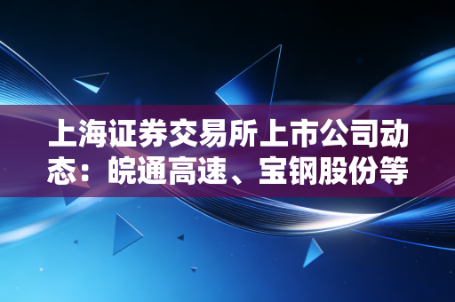 上海证券交易所上市公司动态：皖通高速、宝钢股份等公司最新公告