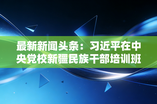 最新新闻头条:习近平在中央党校新疆民族干部培训班发表重要讲话