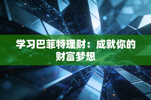 学习巴菲特理财：成就你的财富梦想