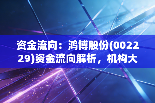 资金流向：鸿博股份(002229)资金流向解析，机构大举买入！
