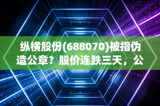 纵横股份(688070)被指伪造公章?股价连跌三天,公司公开反击