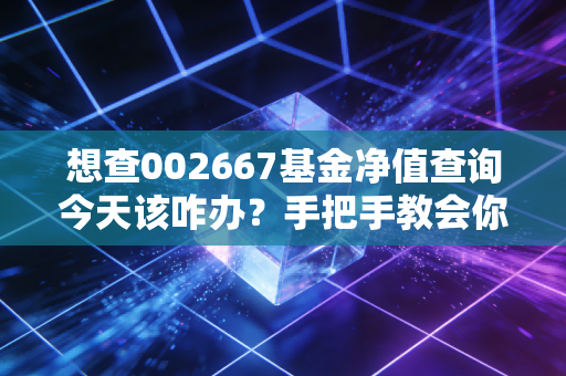 想查002667基金净值查询今天该咋办?手把手教会你!