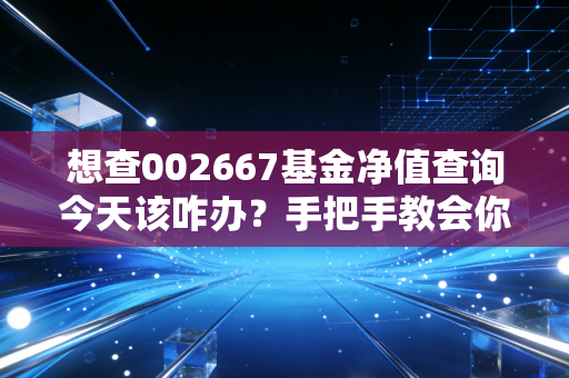 想查002667基金净值查询今天该咋办？手把手教会你！