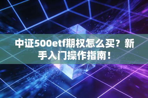 中证500etf期权怎么买？新手入门操作指南！
