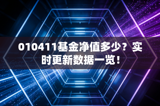 010411基金净值多少？实时更新数据一览！