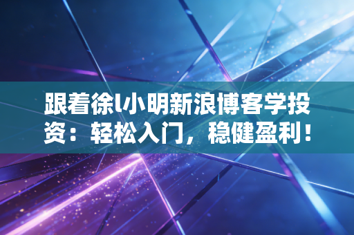 跟着徐l小明新浪博客学投资：轻松入门，稳健盈利！