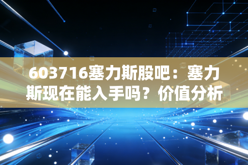 603716塞力斯股吧:塞力斯现在能入手吗?价值分析告诉你!