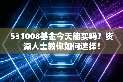531008基金今天能买吗？资深人士教你如何选择！