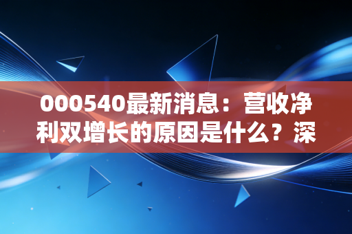 000540最新消息：营收净利双增长的原因是什么？深度解析！