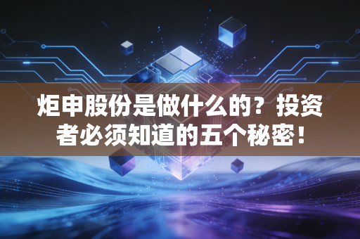 炬申股份是做什么的？投资者必须知道的五个秘密！