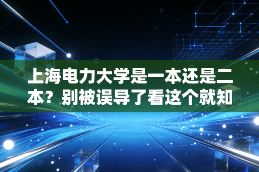 上海电力大学是一本还是二本?别被误导了看这个就知道!