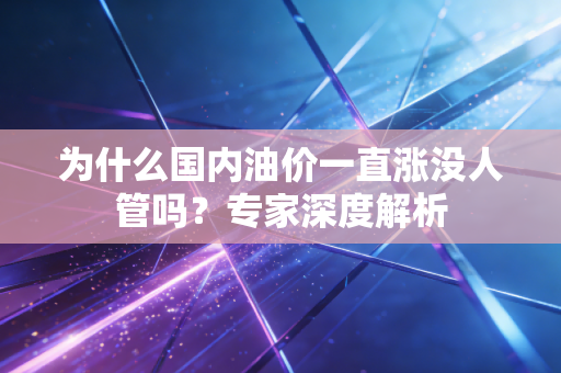 为什么国内油价一直涨没人管吗?专家深度解析