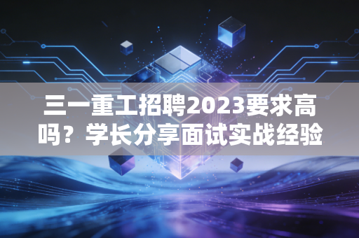 三一重工招聘2023要求高吗?学长分享面试实战经验!
