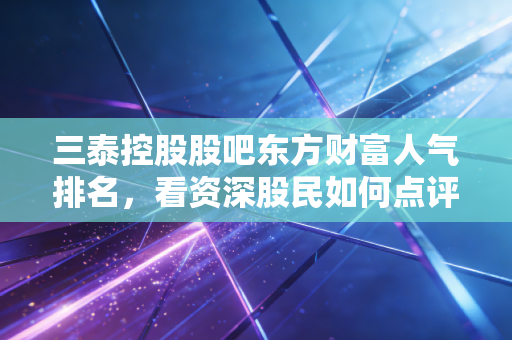 三泰控股股吧东方财富人气排名，看资深股民如何点评