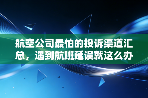航空公司最怕的投诉渠道汇总，遇到航班延误就这么办！