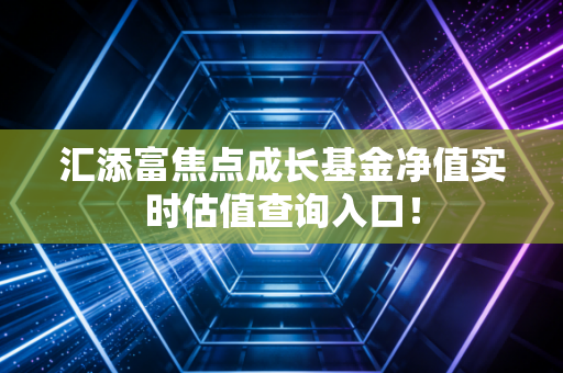 汇添富焦点成长基金净值实时估值查询入口！