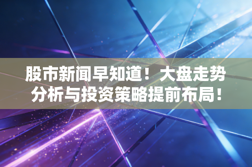股市新闻早知道!大盘走势分析与投资策略提前布局!