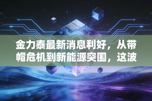 金力泰最新消息利好，从带帽危机到新能源突围，这波反弹能走多远？