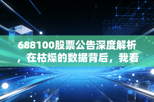 688100股票公告深度解析,在枯燥的数据背后,我看到了一只隐形冠军的野心