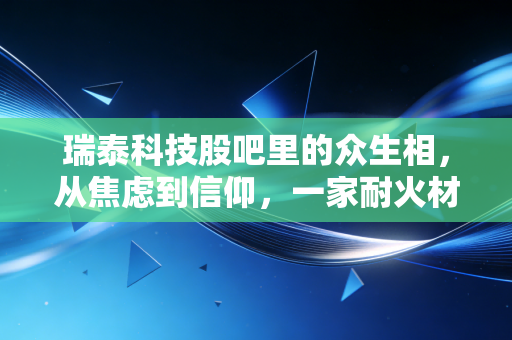 瑞泰科技股吧里的众生相，从焦虑到信仰，一家耐火材料巨头的沉浮录