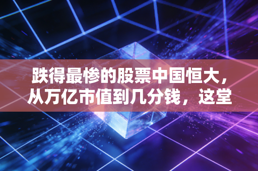 跌得最惨的股票中国恒大,从万亿市值到几分钱,这堂课价值连城