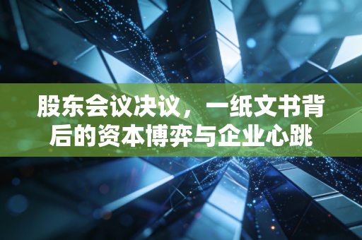 股东会议决议，一纸文书背后的资本博弈与企业心跳