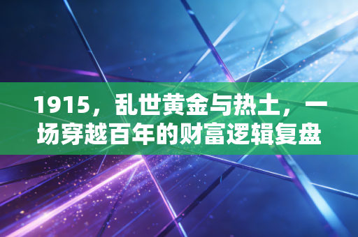 1915，乱世黄金与热土，一场穿越百年的财富逻辑复盘