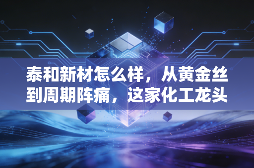 泰和新材怎么样，从黄金丝到周期阵痛，这家化工龙头的成色几何？