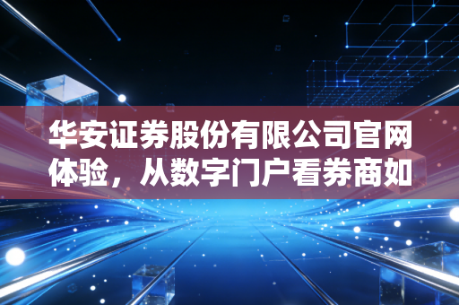 华安证券股份有限公司官网体验,从数字门户看券商如何重塑我们的投资生活