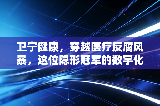 卫宁健康,穿越医疗反腐风暴,这位隐形冠军的数字化长跑还要跑多久?