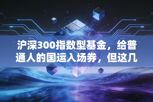 沪深300指数型基金，给普通人的国运入场券，但这几点真相你必须看清