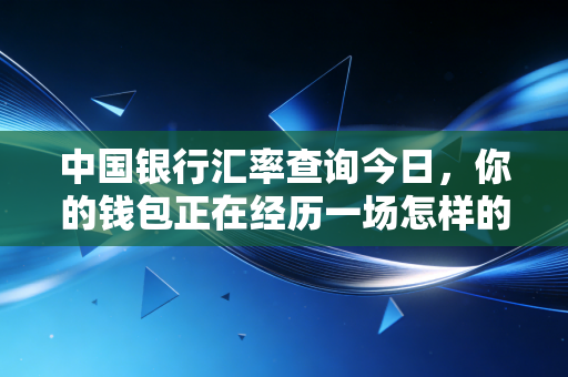 中国银行汇率查询今日，你的钱包正在经历一场怎样的隐形波动？