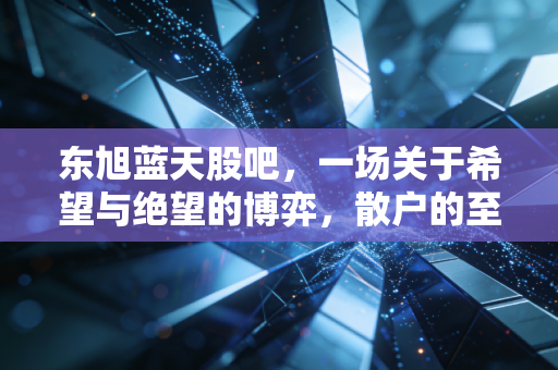 东旭蓝天股吧,一场关于希望与绝望的博弈,散户的至暗时刻还是黎明前的潜伏?