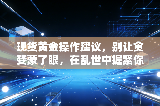 现货黄金操作建议，别让贪婪蒙了眼，在乱世中握紧你的定海神针