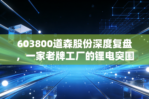 603800道森股份深度复盘，一家老牌工厂的锂电突围战，是绝地反击还是昙花一现？