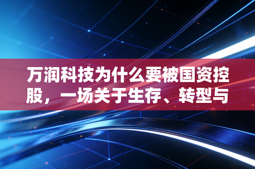 万润科技为什么要被国资控股，一场关于生存、转型与时代红利的深度博弈