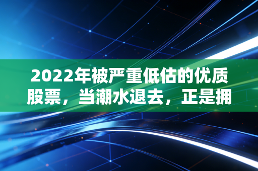 2022年被严重低估的优质股票，当潮水退去，正是拥抱真金白银的时刻