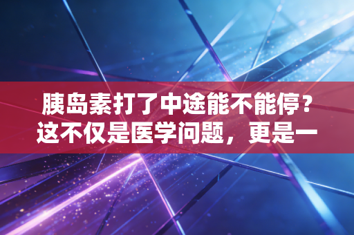 胰岛素打了中途能不能停？这不仅是医学问题，更是一场关于健康资产的豪赌
