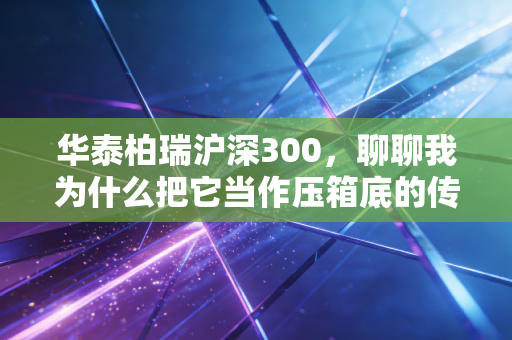 华泰柏瑞沪深300，聊聊我为什么把它当作压箱底的传家宝