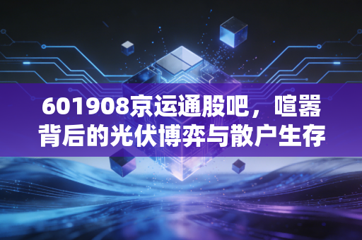 601908京运通股吧,喧嚣背后的光伏博弈与散户生存实录