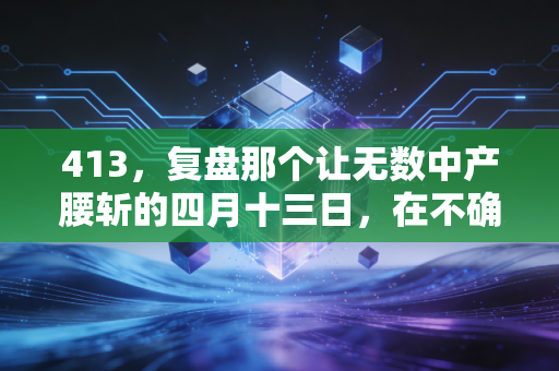 413，复盘那个让无数中产腰斩的四月十三日，在不确定的浪潮中寻找确定性