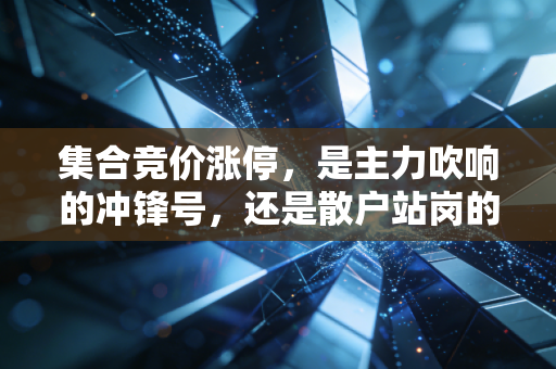 集合竞价涨停，是主力吹响的冲锋号，还是散户站岗的墓碑？