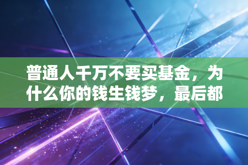 普通人千万不要买基金,为什么你的钱生钱梦,最后都变成了钱生灾?