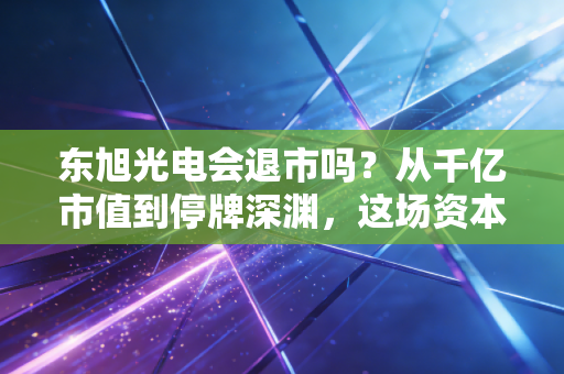东旭光电会退市吗?从千亿市值到停牌深渊,这场资本绞杀给我们的血泪警示