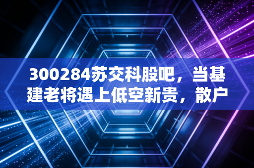 300284苏交科股吧，当基建老将遇上低空新贵，散户的狂欢还是价值回归？