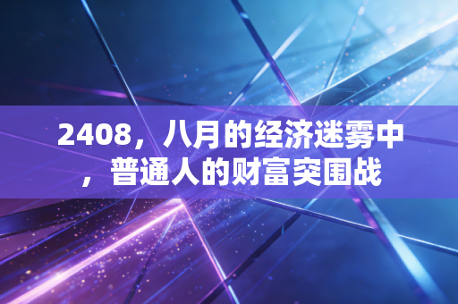 2408,八月的经济迷雾中,普通人的财富突围战