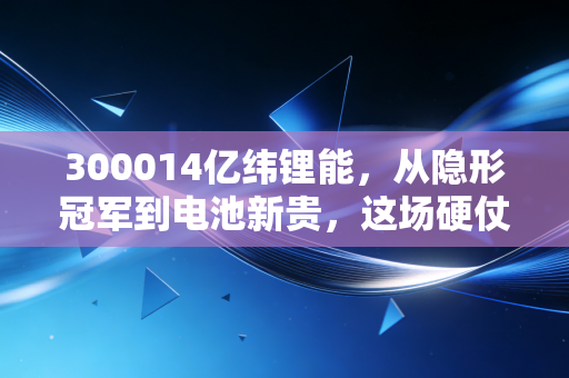 300014亿纬锂能,从隐形冠军到电池新贵,这场硬仗还要打多久?
