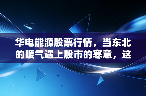 华电能源股票行情,当东北的暖气遇上股市的寒意,这只股到底还能不能拿?