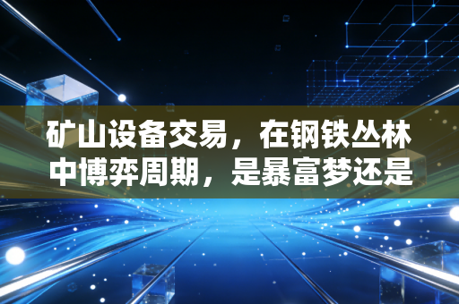矿山设备交易,在钢铁丛林中博弈周期,是暴富梦还是深坑?